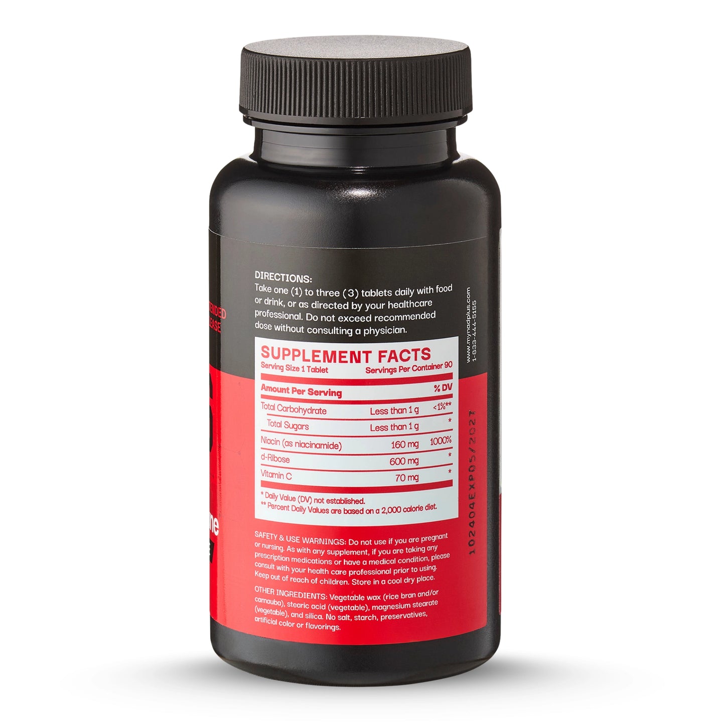 Supplement bottle with label showing supplement facts 