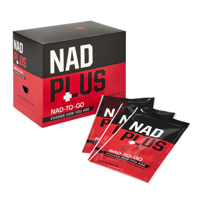 NAD Plus packaging with red and black design on a white background